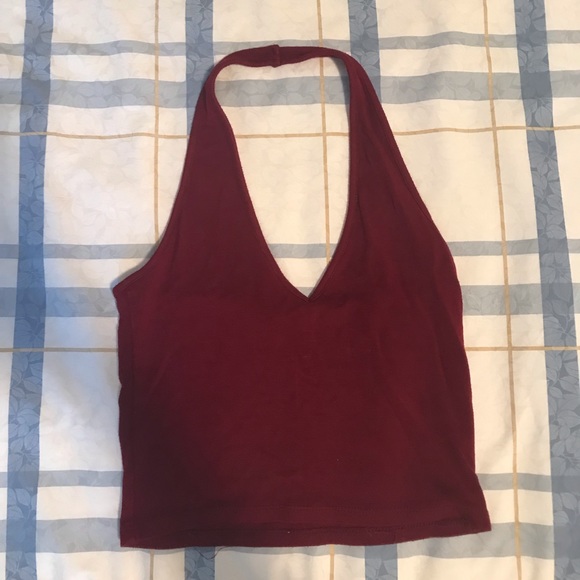 Burgundy Halter Top from Brandy Melville - Picture 3 of 7